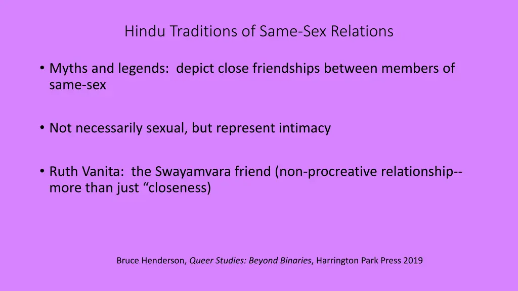 hindu traditions of same sex relations