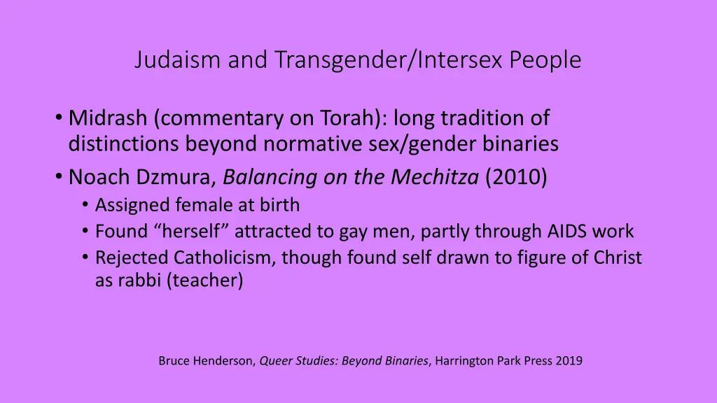 judaism and transgender intersex people