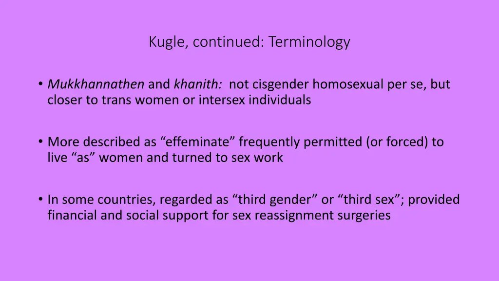 kugle continued terminology