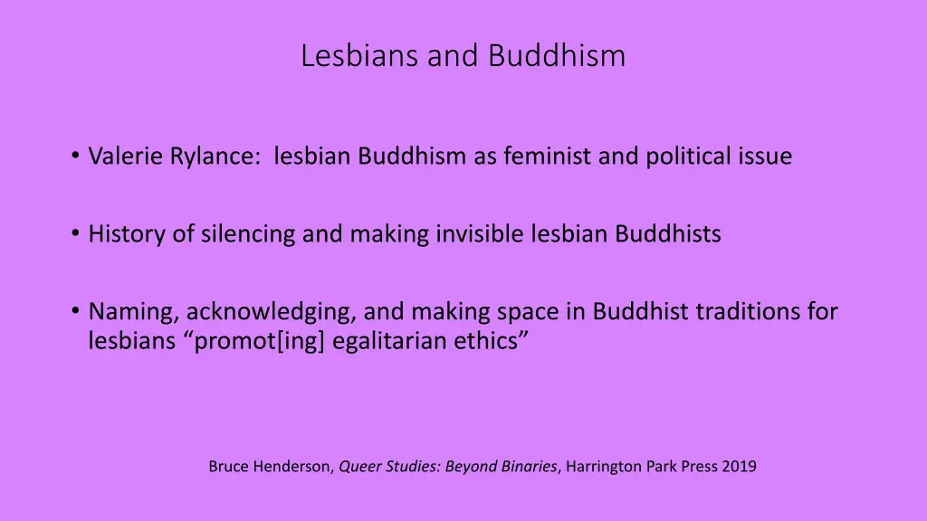 lesbians and buddhism