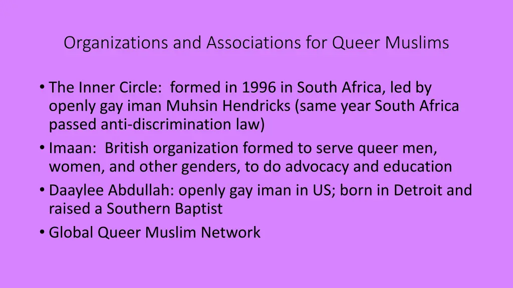 organizations and associations for queer muslims