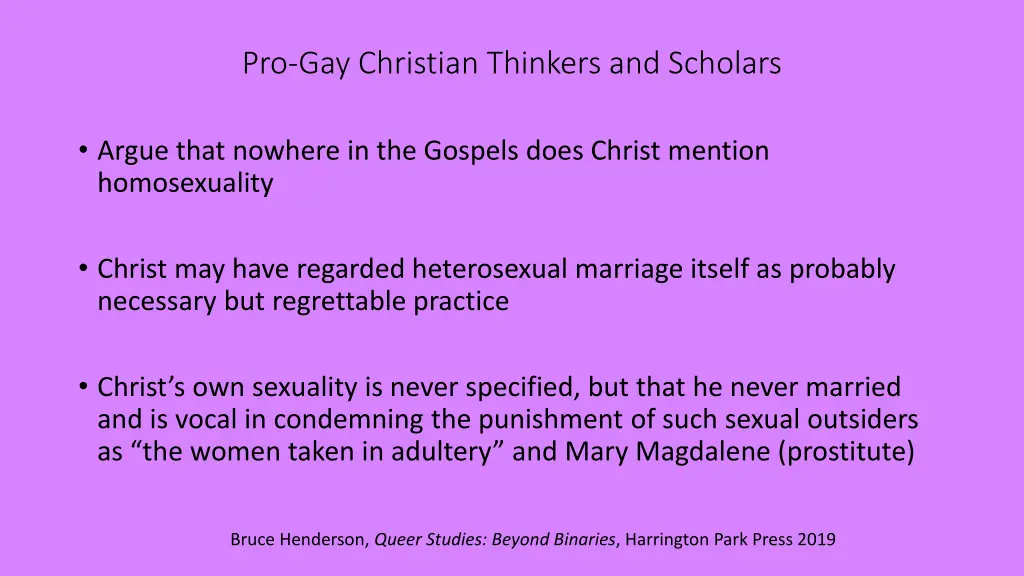 pro gay christian thinkers and scholars