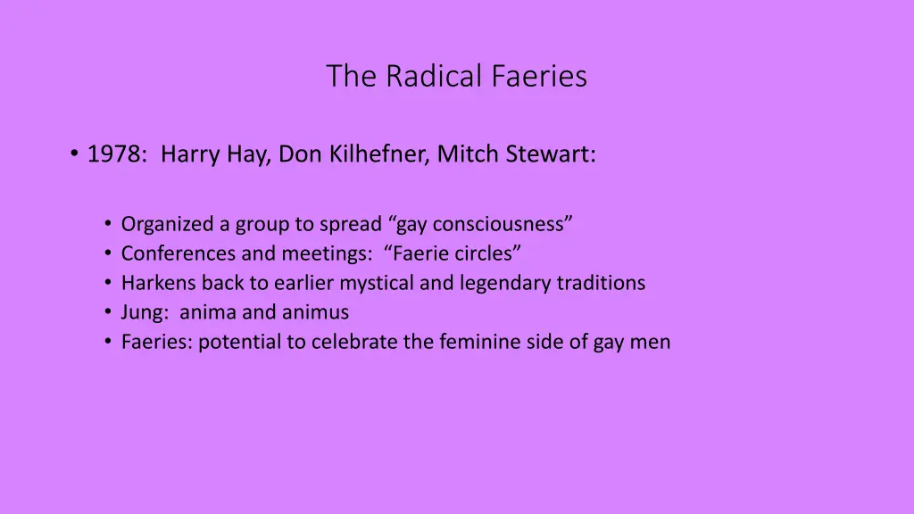 the radical faeries