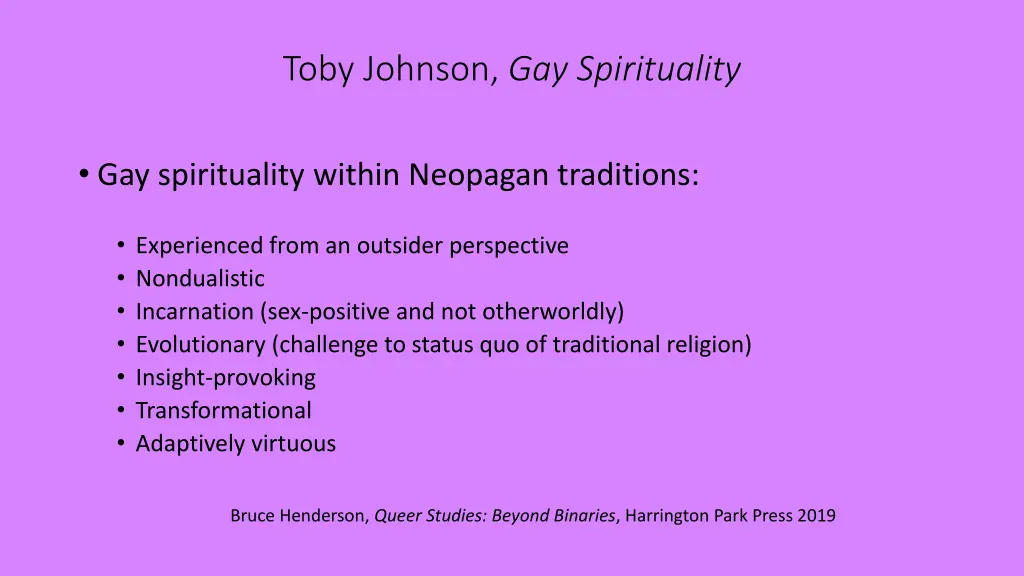 toby johnson gay spirituality