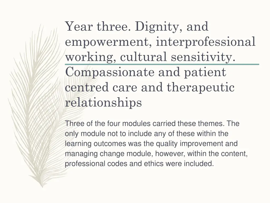 year three dignity and empowerment