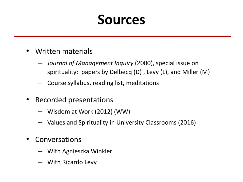 sources