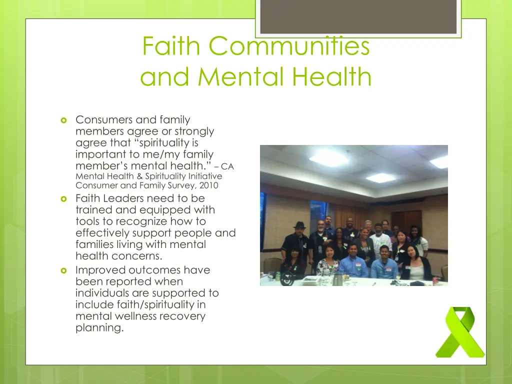 faith communities and mental health