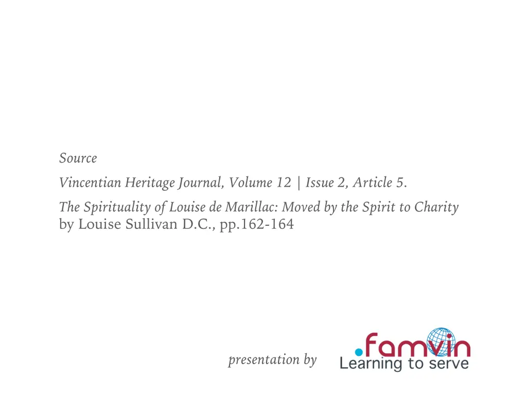 source vincentian heritage journal volume