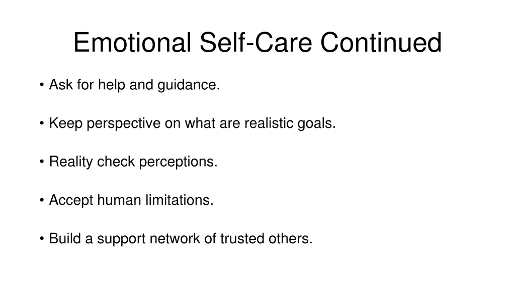 emotional self care continued 1