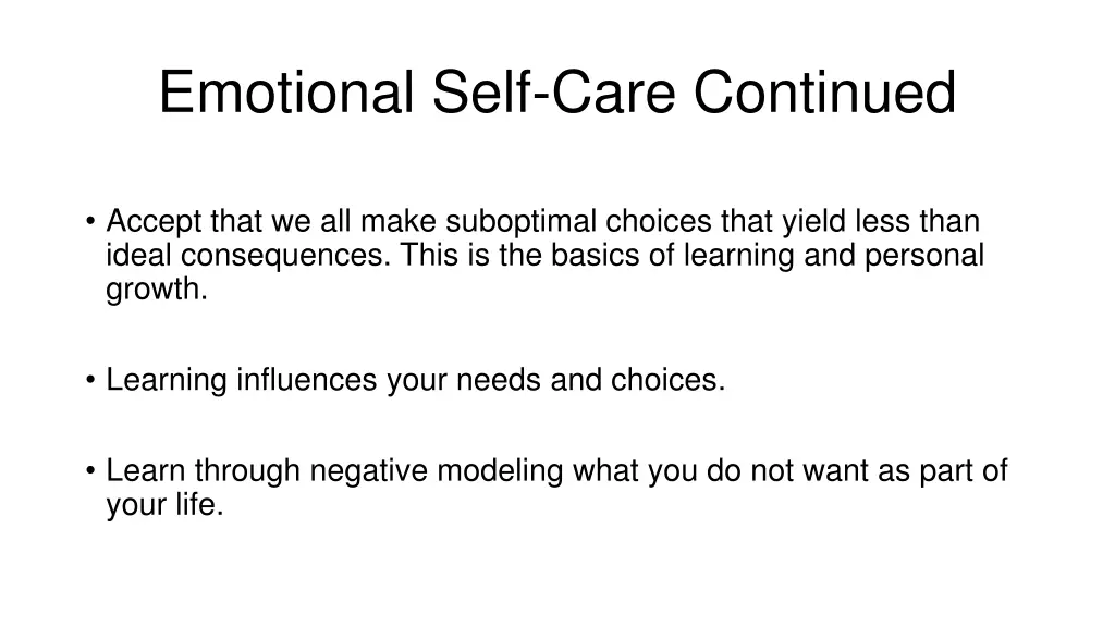 emotional self care continued 2