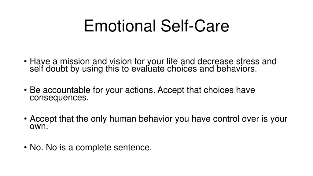 emotional self care