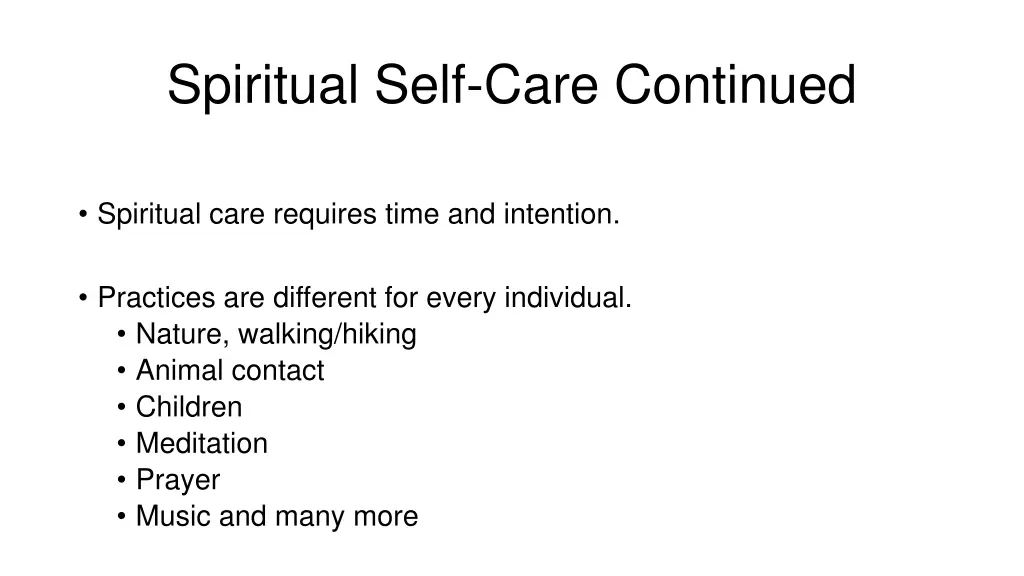 spiritual self care continued 1