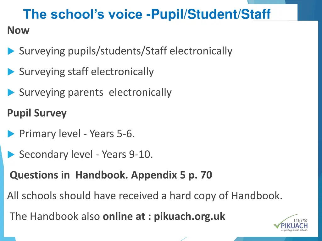 the school s voice pupil student staff survey now