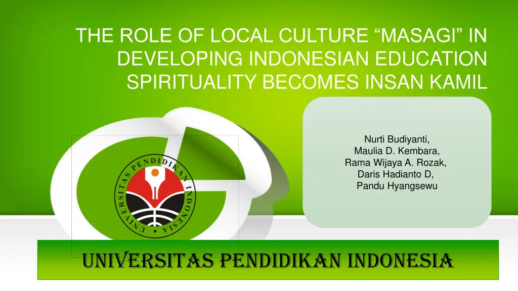 the role of local culture masagi in developing