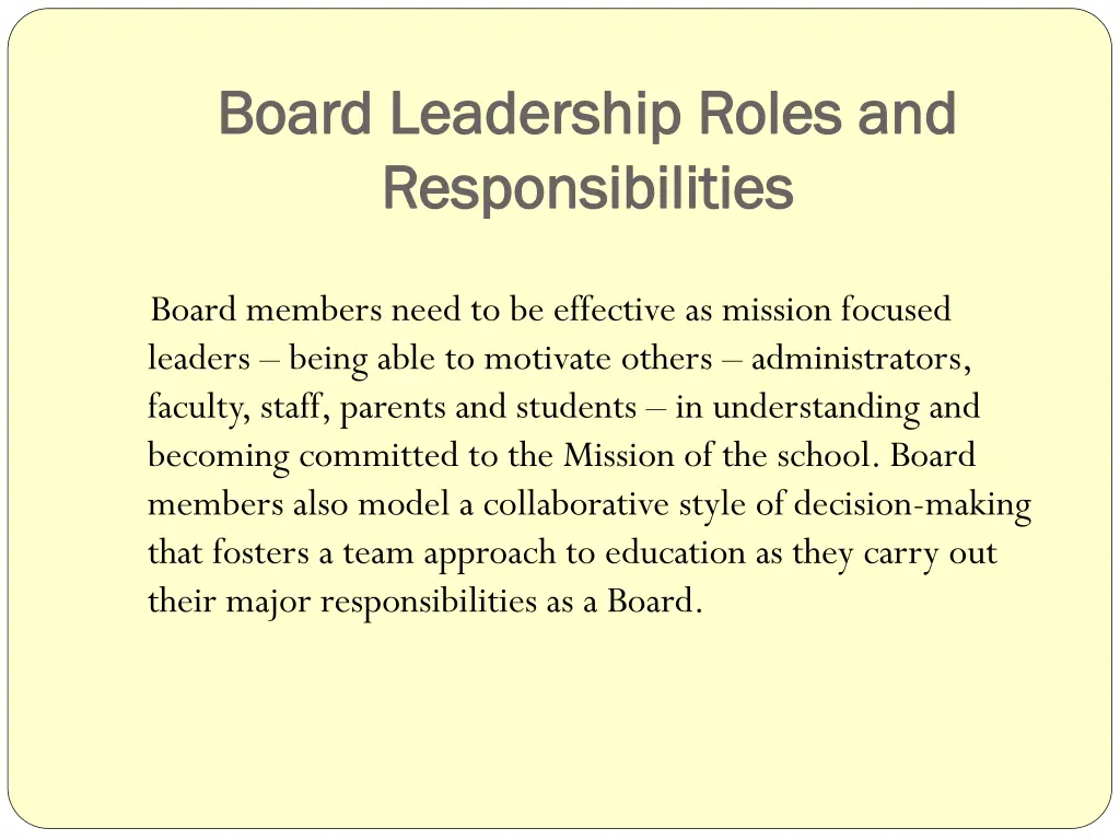 board leadership roles and board leadership roles