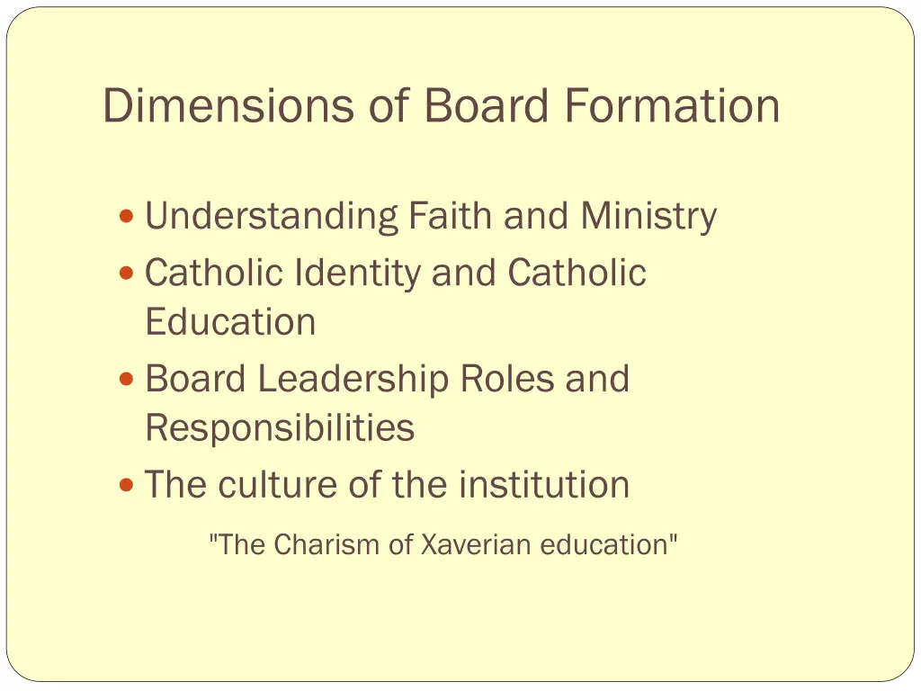 dimensions of board formation