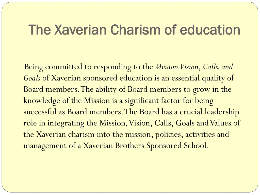 the xaverian the xaverian charism