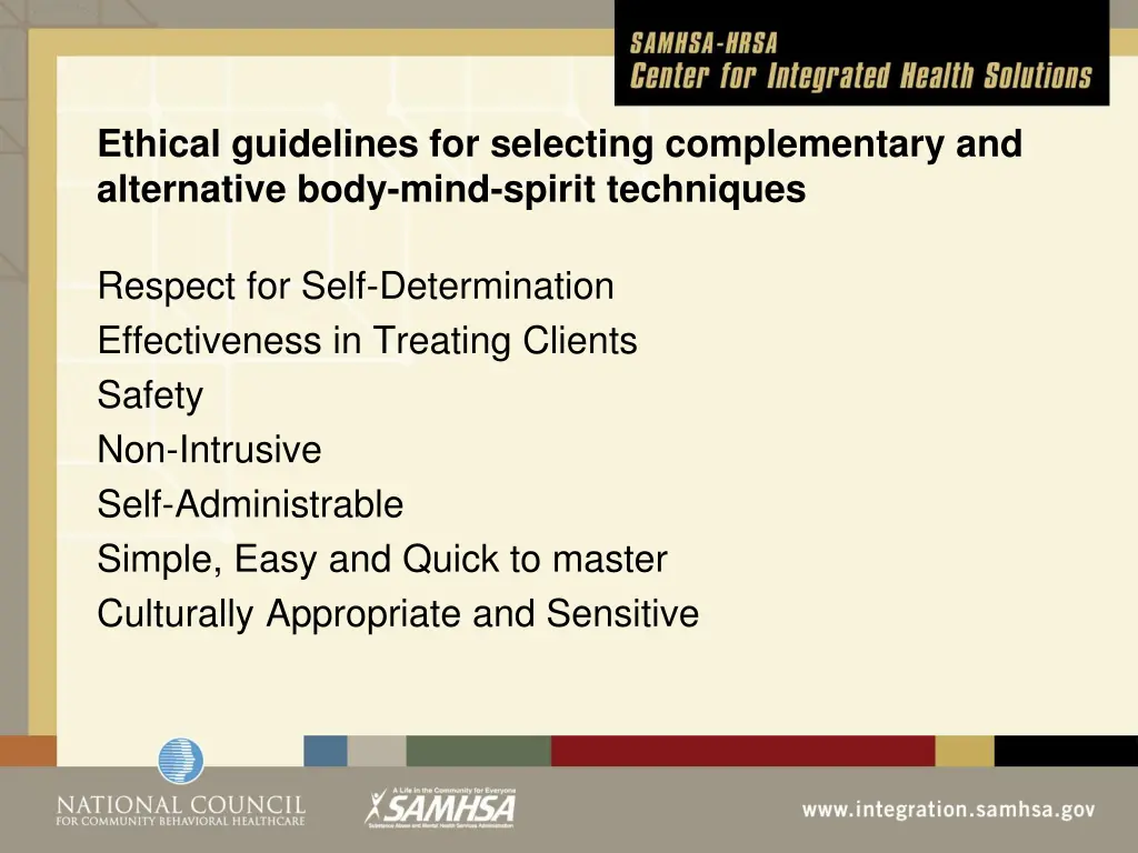 ethical guidelines for selecting complementary