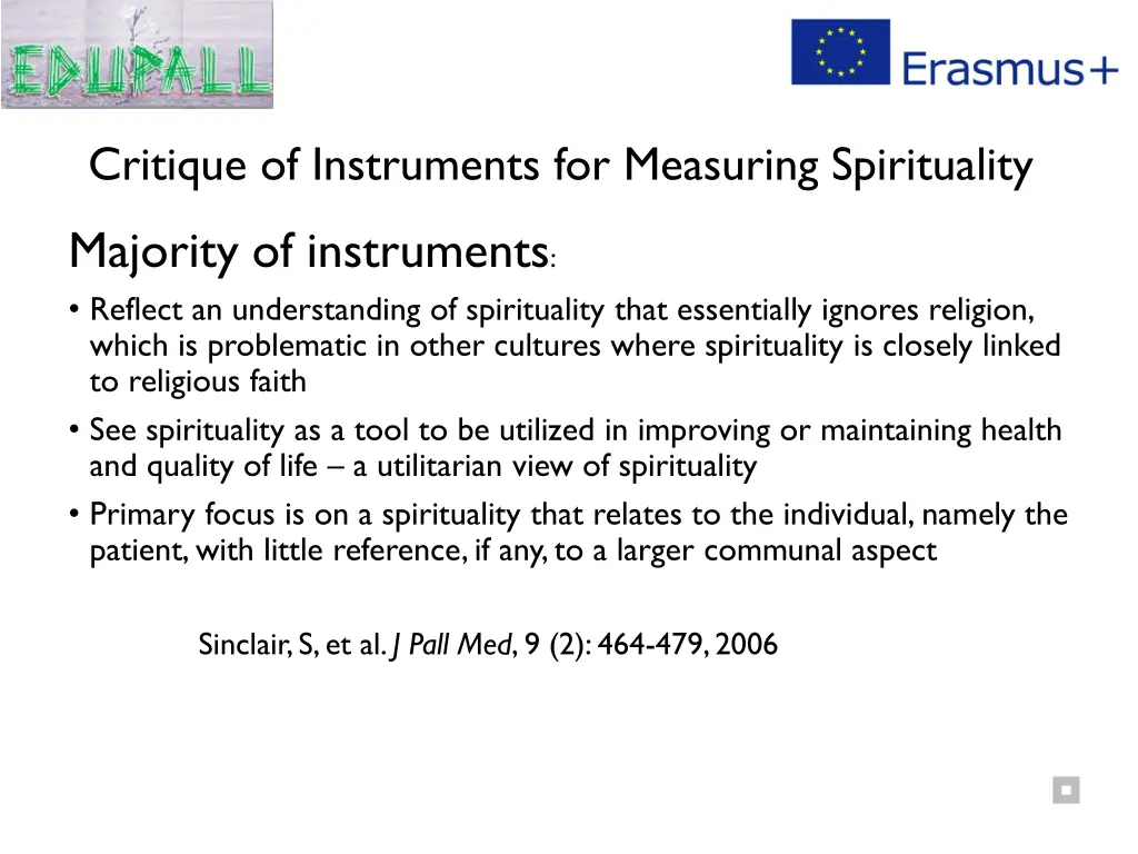 critique of instruments for measuring spirituality