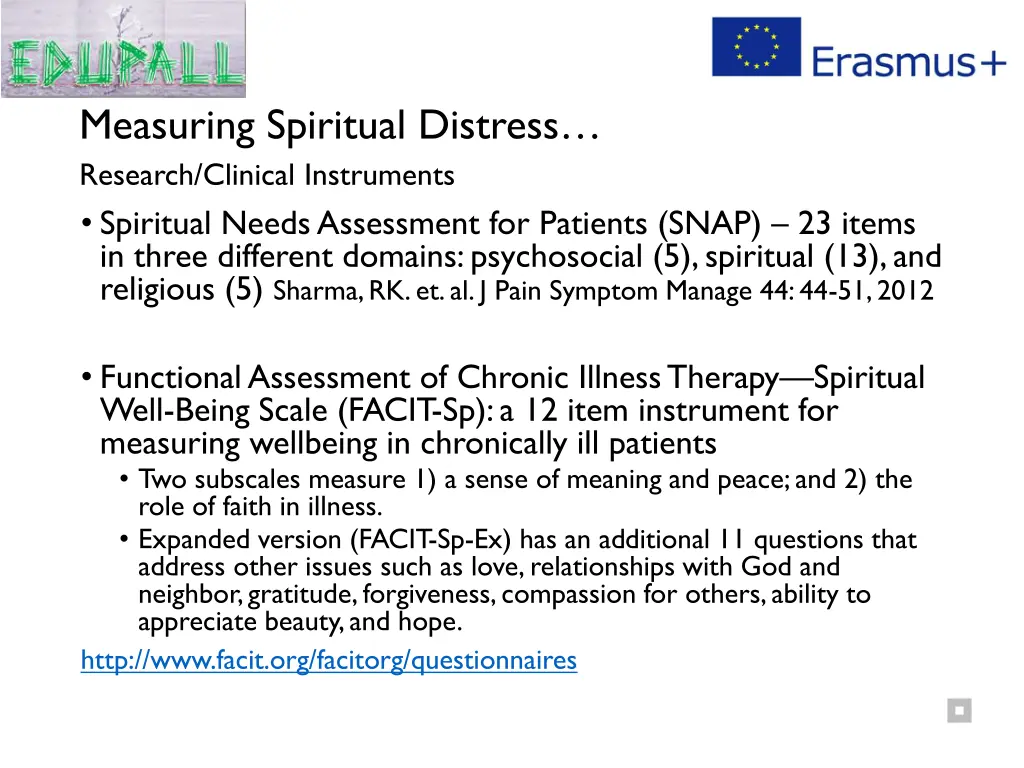 measuring spiritual distress research clinical