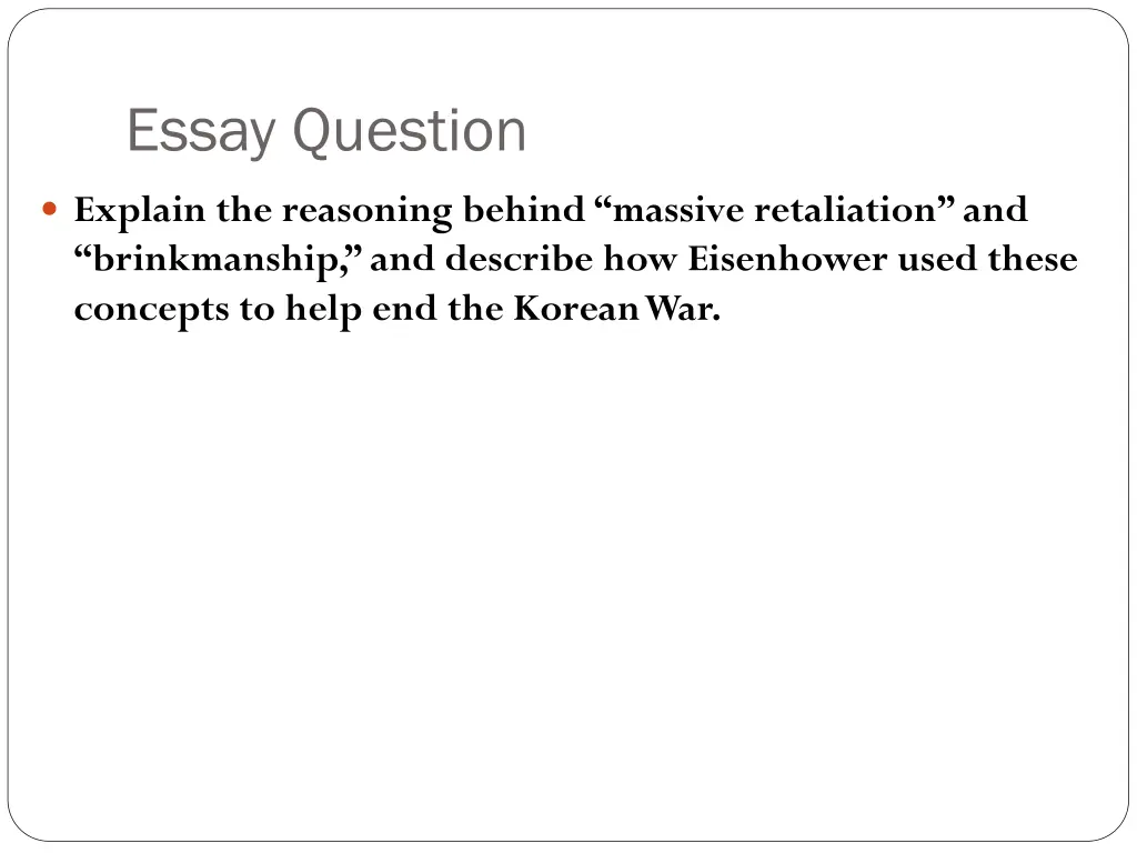 essay question