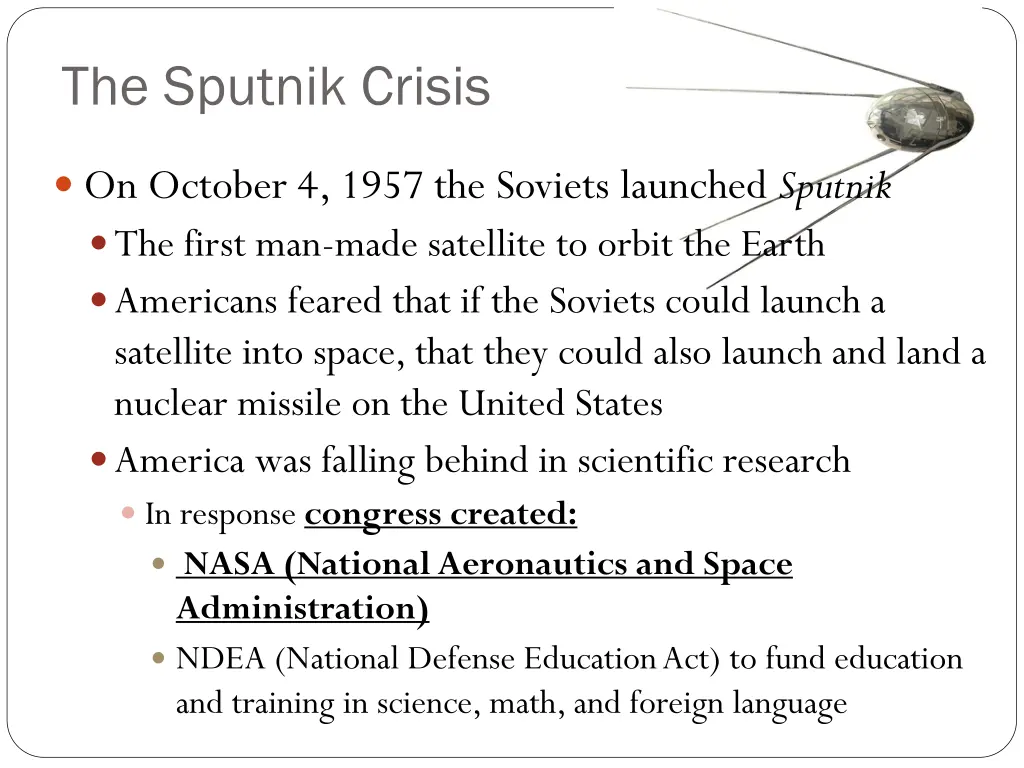 the sputnik crisis