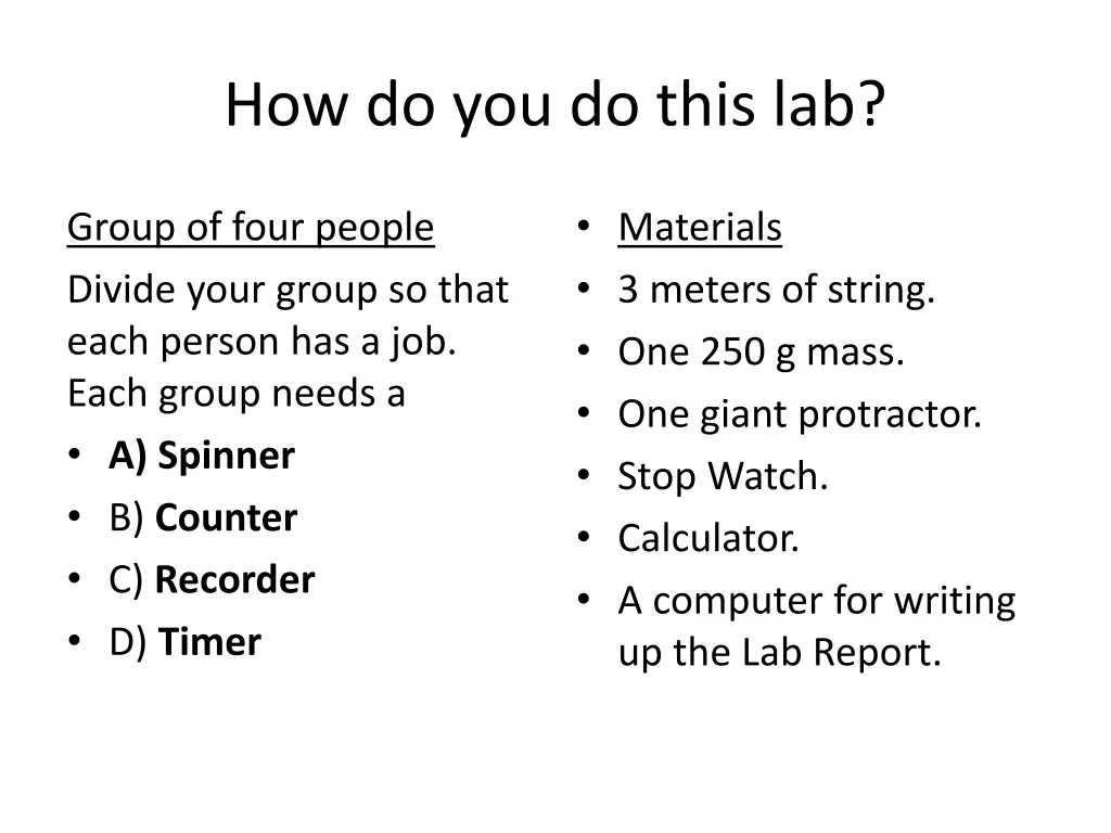 how do you do this lab