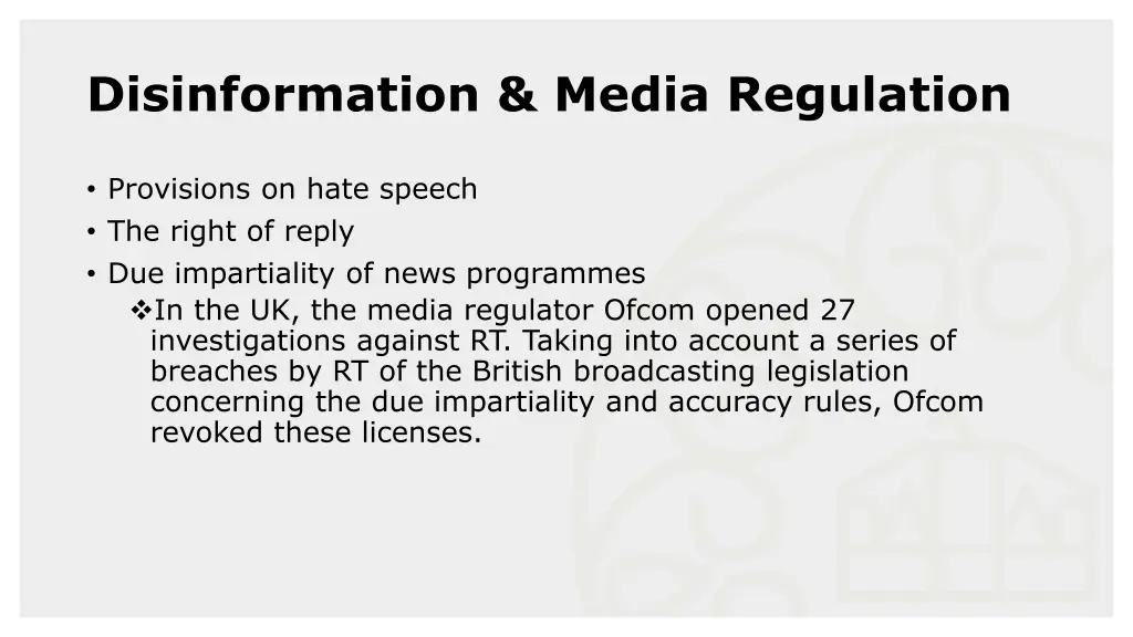 disinformation media regulation