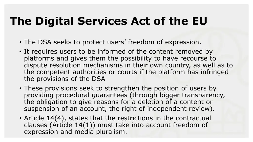 the digital services act of the eu