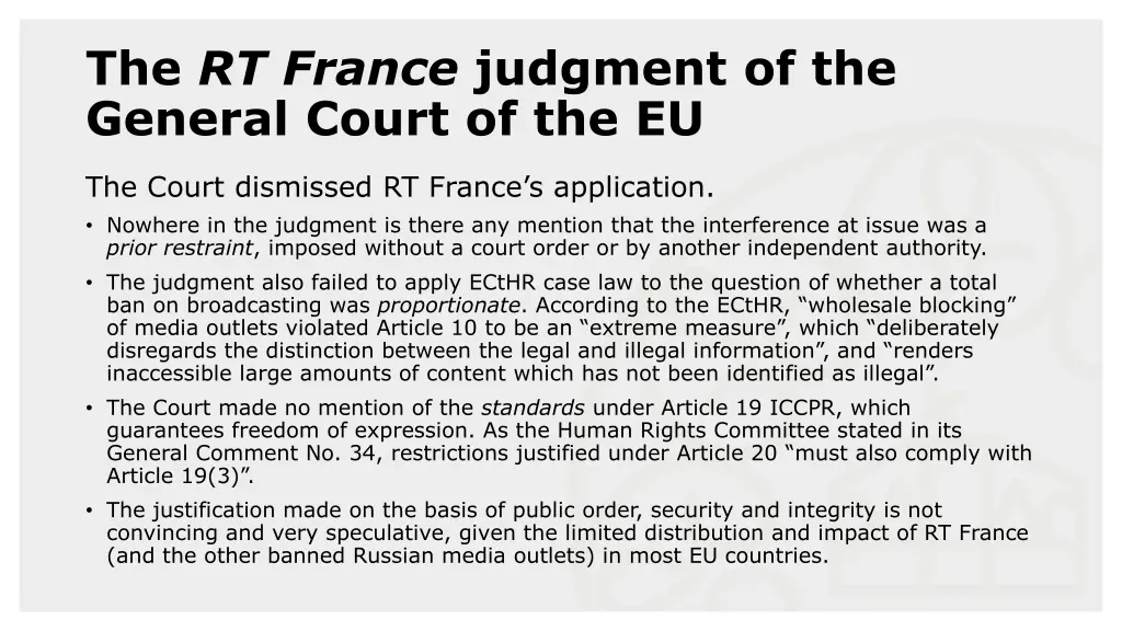 the rt france judgment of the general court