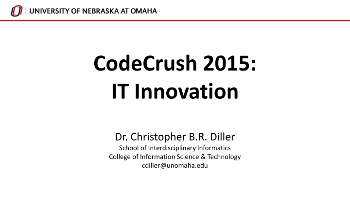 codecrush 2015 it innovation