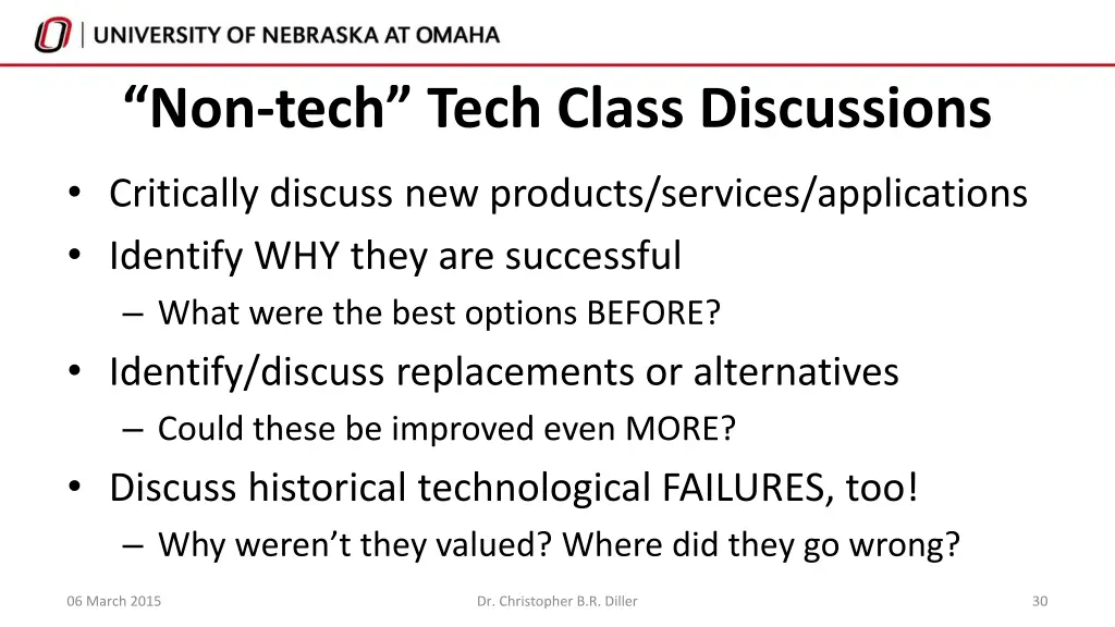 non tech tech class discussions