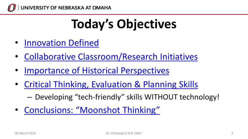 today s objectives