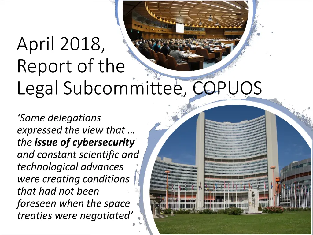 april 2018 report of the legal subcommittee copuos