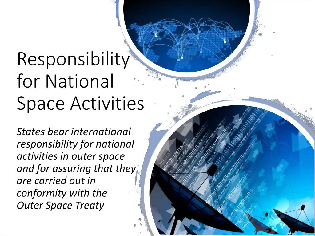 responsibility for national space activities