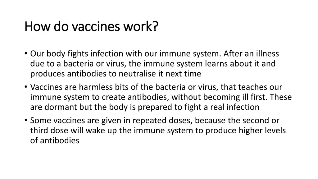 how do vaccines work how do vaccines work