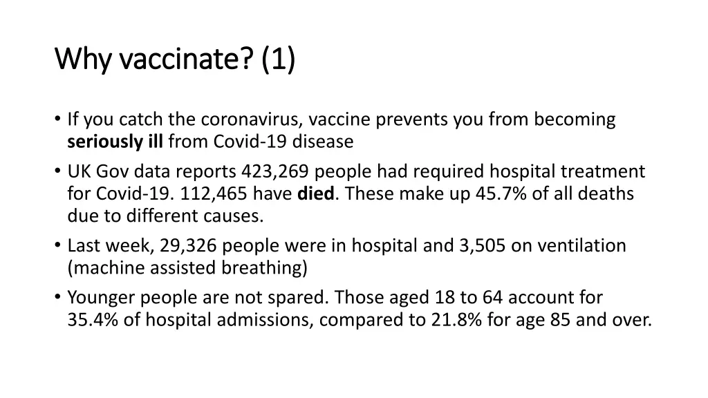 why vaccinate 1 why vaccinate 1