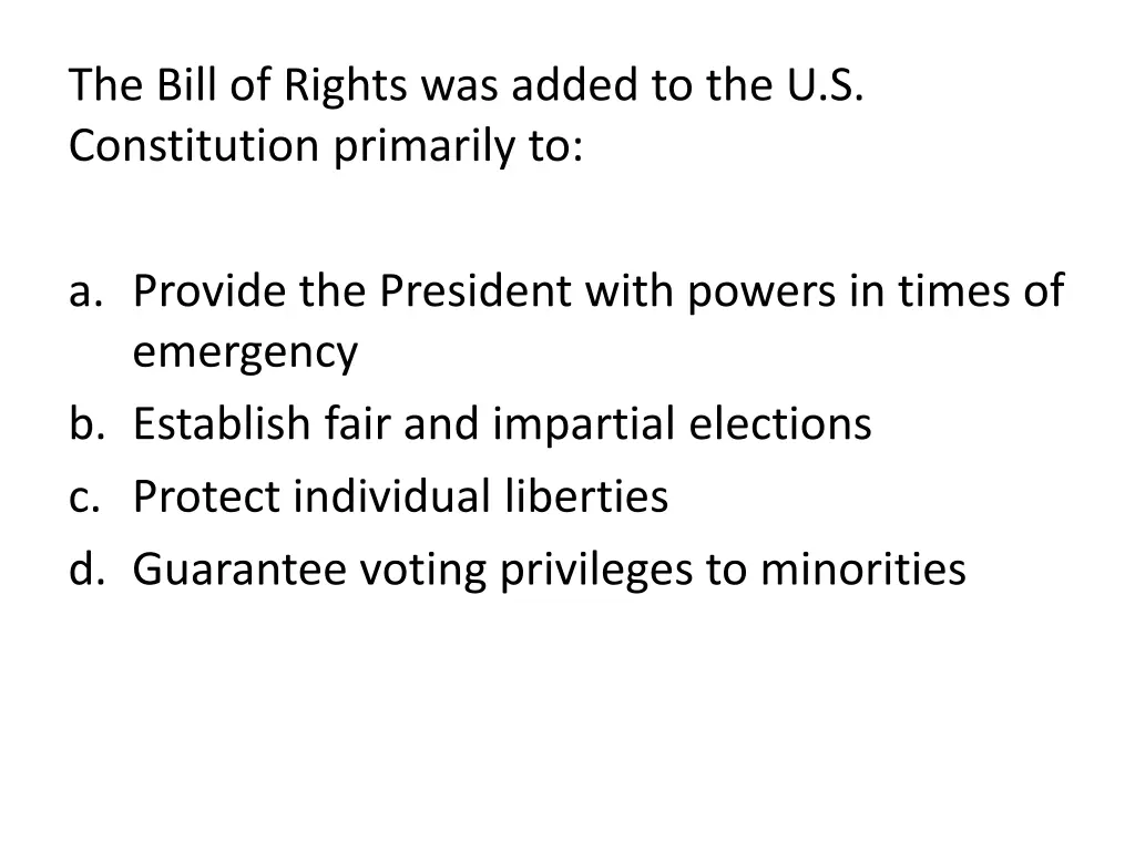 the bill of rights was added