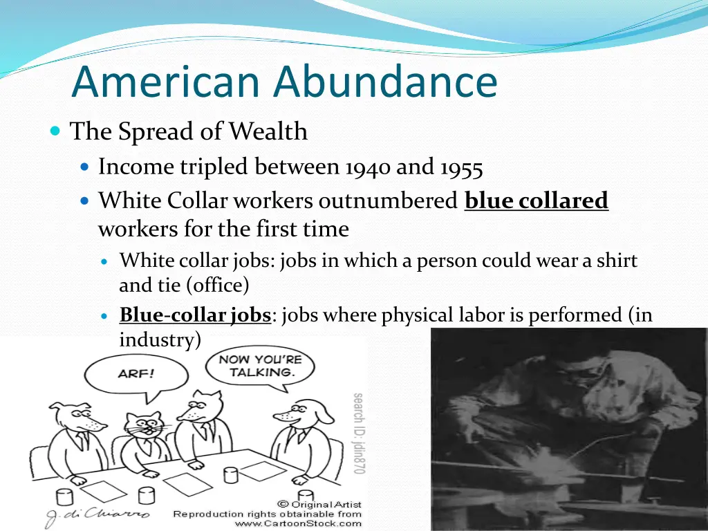 american abundance the spread of wealth