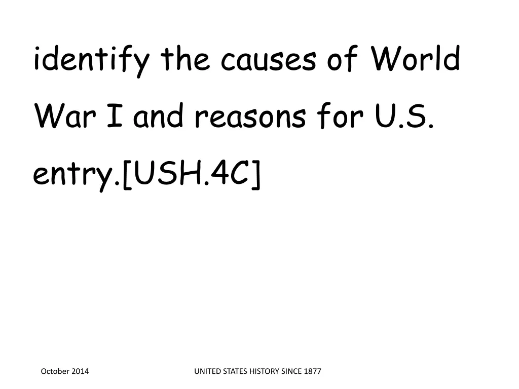 identify the causes of world war i and reasons