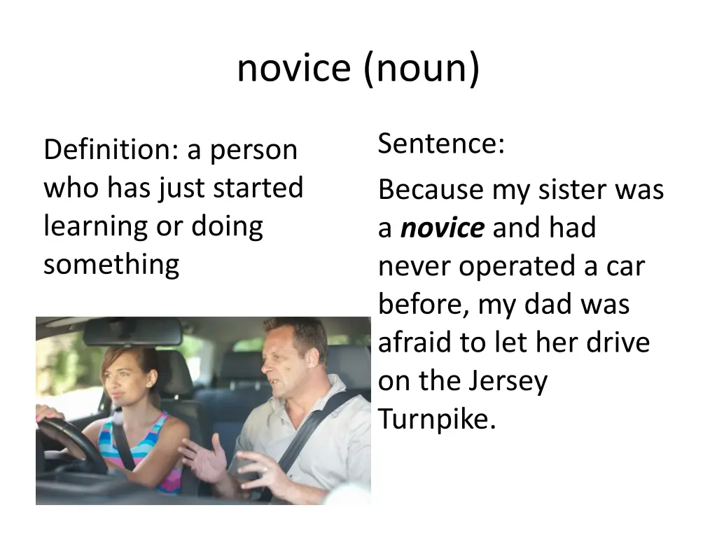 novice noun