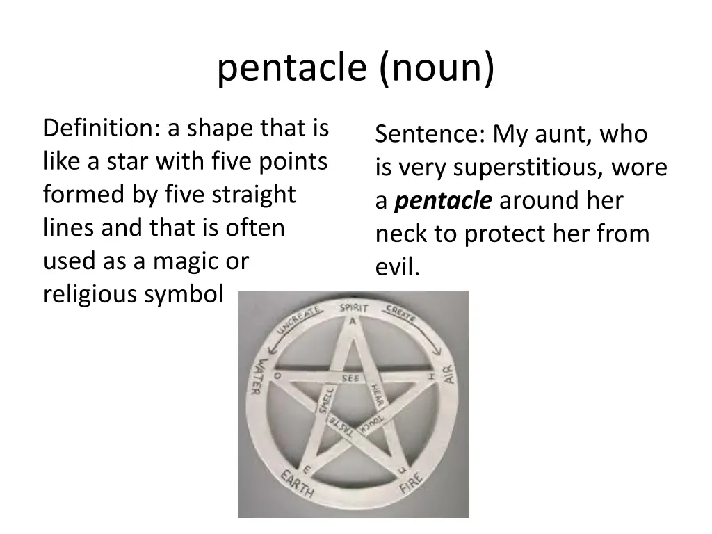 pentacle noun