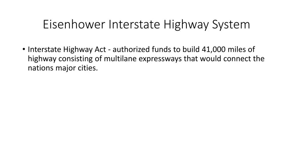 eisenhower interstate highway system