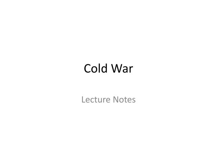 cold war