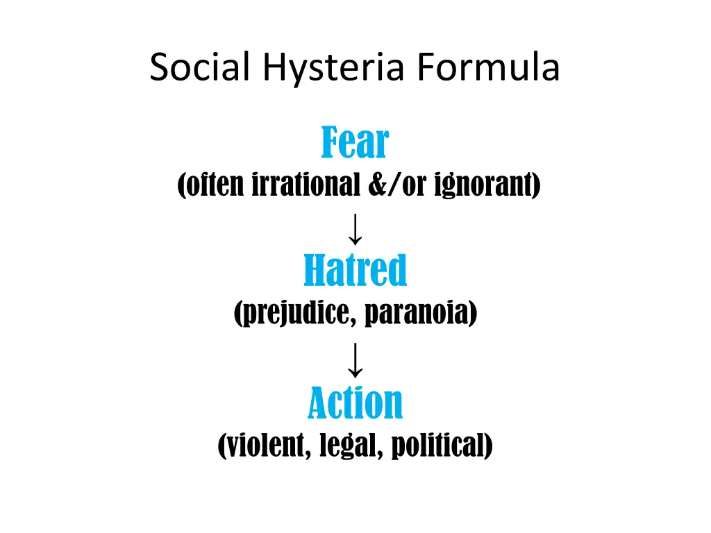 social hysteria formula