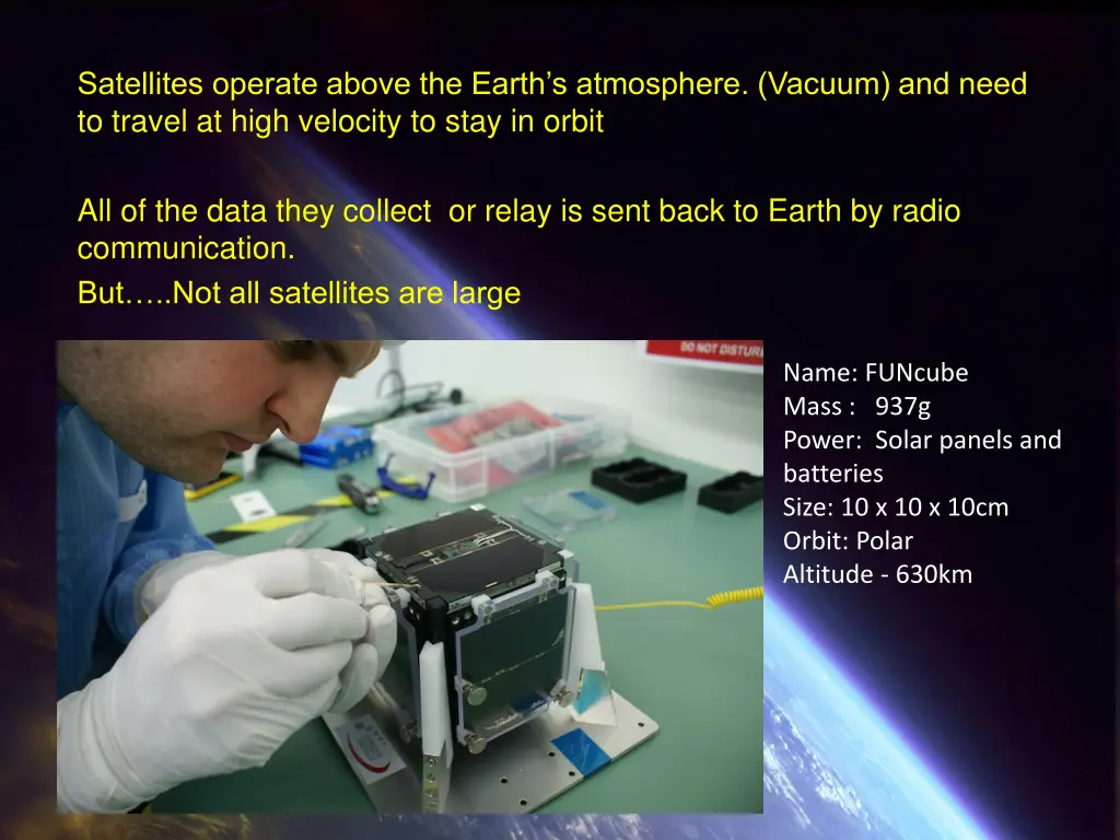 satellites operate above the earth s atmosphere 1