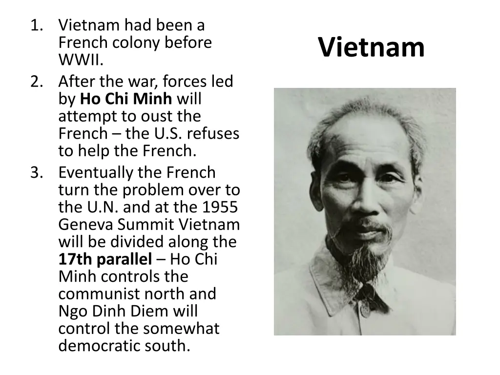 1 vietnam had been a french colony before wwii