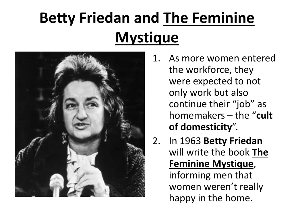 betty friedan and the feminine mystique