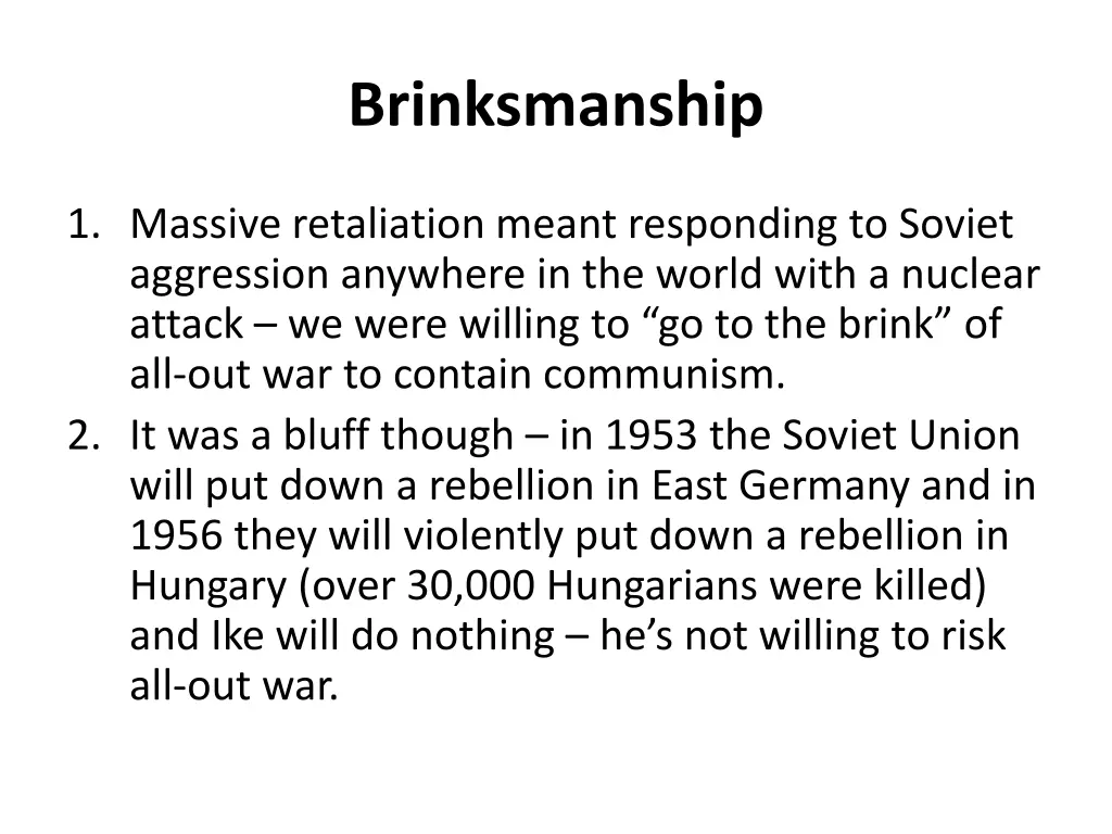 brinksmanship