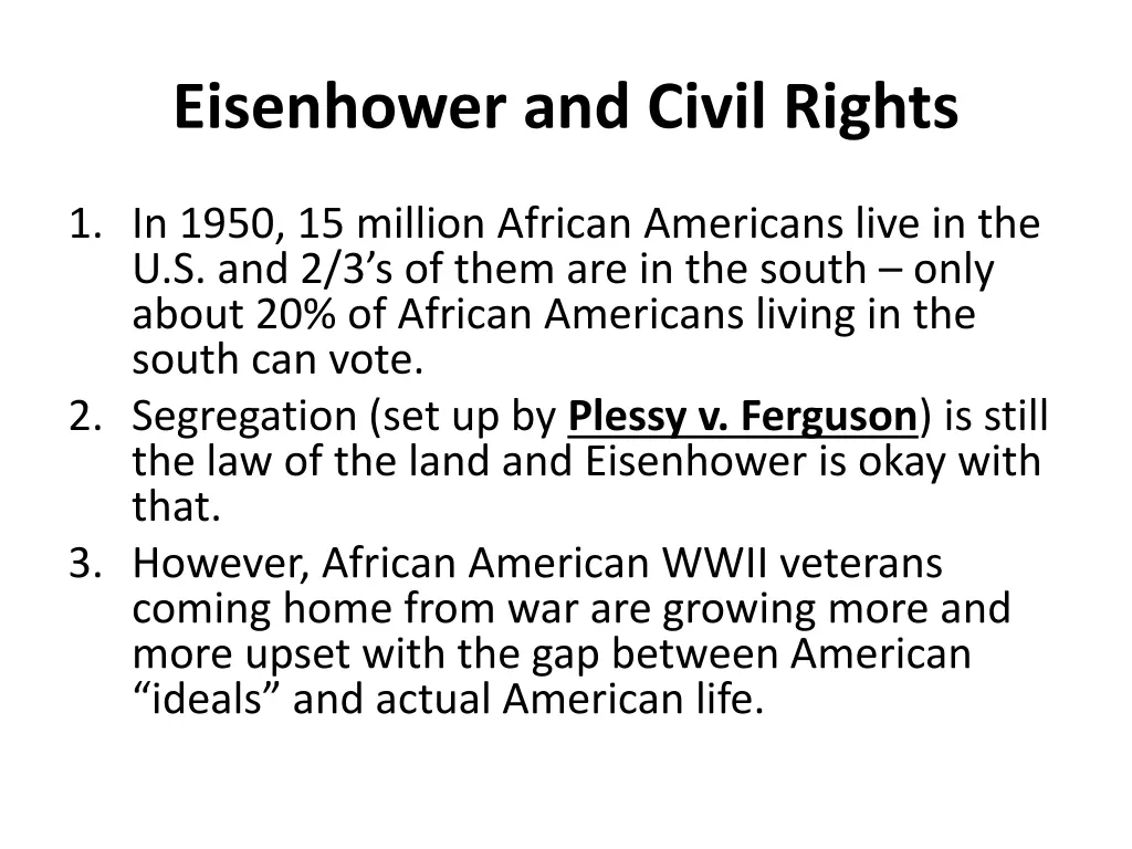 eisenhower and civil rights